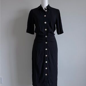 Kate Spade - Elegant Black Button-Down Dress